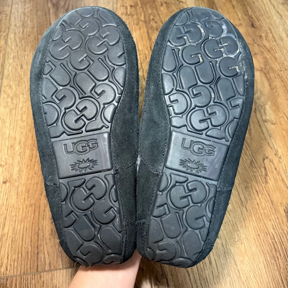 UGG Ascot‎ Wool Slippers Loafers Gray Black Mens Size 7